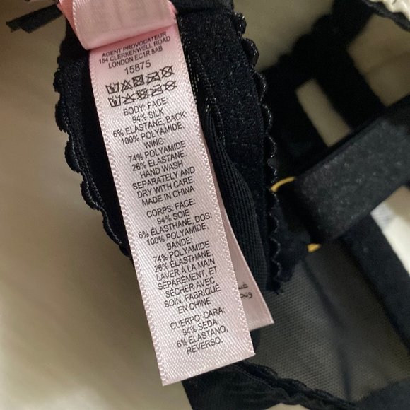 Agent Provocateur Marjorie Silk White Black Polka Dot Bra NWT - Picture 7 of 12